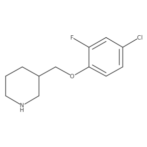 4-Chloro-2-fluorophenyl 3-piperidinylmethyl ether Structure