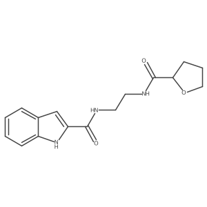 N-{2-[(tetrahydrofuran-2-ylcarbonyl)amino]ethyl}-1H-indole-2-carboxamide Structure