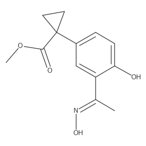 1-[4-Hydroxy-3-(1-hydroxyimino-ethyl)-phenyl)-cyclopropanecarboxylic methyl ester Structure