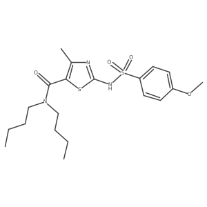 5-Thiazolecarboxamide, N,N-dibutyl-2-[[(4-methoxyphenyl)sulfonyl]amino]-4-methyl-结构式