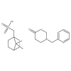 1-(Pyridin-2-ylmethyl)piperidin-4-one; {7,7-dimethylbicyclo[2.2.1]heptan-1-yl}methanesulfonic acid结构式