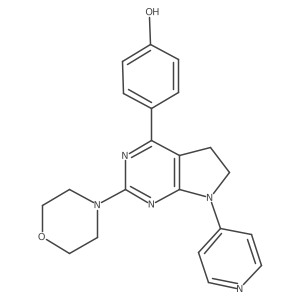 4-(2-Morpholin-4-yl-7-pyridin-4-yl-5,6-dihydropyrrolo[2,3-d]pyrimidin-4-yl)phenol结构式