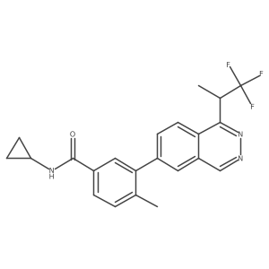 (+/-) N-Cyclopropyl-4-methyl-3-(1-(1,1,1-trifluoropropan-2-yl)phthalazin-6-yl)benzamide结构式