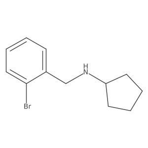 N-[(2-bromophenyl)methyl]cyclopentanamine结构式