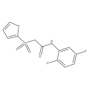 N-(2,5-difluorophenyl)-2-(thiophen-2-ylsulfonyl)acetamide结构式