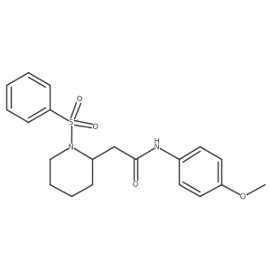 N-(4-methoxyphenyl)-2-(1-(phenylsulfonyl)piperidin-2-yl)acetamide Structure