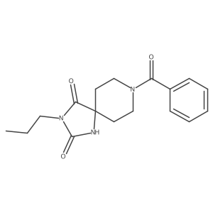 8-Benzoyl-3-propyl-1,3,8-triazaspiro[4.5]decane-2,4-dione结构式