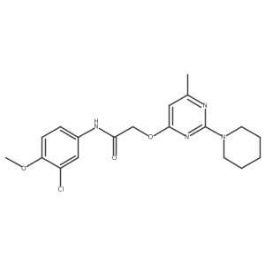 N-(3-chloro-4-methoxyphenyl)-2-{[6-methyl-2-(piperidin-1-yl)pyrimidin-4-yl]oxy}acetamide结构式