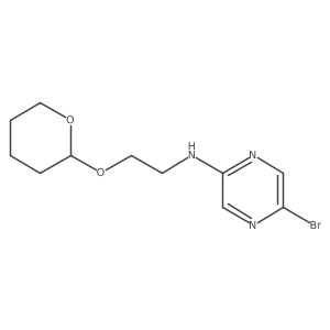5-Bromo-N-[2-[(tetrahydro-2H-pyran-2-yl)oxy]ethyl]-2-pyrazinamine Structure