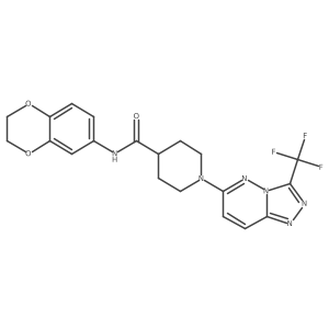 N-(2,3-dihydro-1,4-benzodioxin-6-yl)-1-[3-(trifluoromethyl)[1,2,4]triazolo[4,3-b]pyridazin-6-yl]piperidine-4-carboxamide结构式