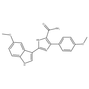 2-(5-Methoxy-1h-indol-3-yl)-4-(4-methoxyphenyl)-1h-imidazole-5-carboxamide Structure