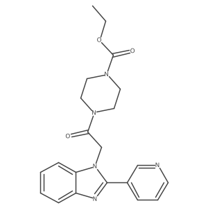 CCOC(=O)N1CCN(C(=O)Cn2c(-c3cccnc3)nc3ccccc32)CC1结构式