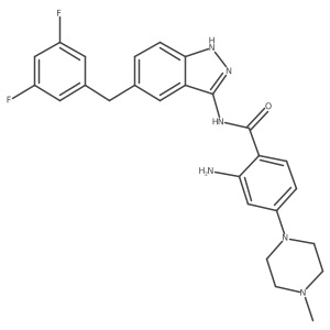 2-Amino-N-(5-(3,5-difluorobenzyl)-1H-indazol-3-yl)-4-(4-methylpiperazin-1-yl)benzamide Structure