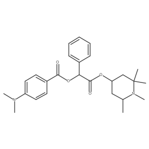 1,2,2,6-Tetramethyl-4-piperidinyl I+/--[[4-(dimethylamino)benzoyl]oxy]benzeneacetate结构式