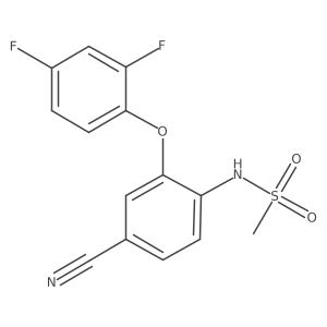 N-[4-cyano-2-(2,4-difluorophenoxy)phenyl]methanesulfonamide结构式
