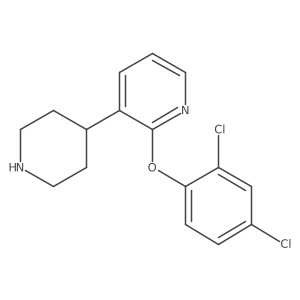 2-(2,4-Dichlorophenoxy)-3-(piperidin-4-yl)pyridine结构式