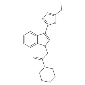 2-(3-(5-ethyl-1,3,4-oxadiazol-2-yl)-1H-indol-1-yl)-1-morpholinoethanone Structure