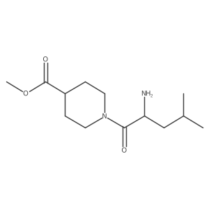 methyl 1-[(2S)-2-amino-4-methylpentanoyl]piperidine-4-carboxylate Structure