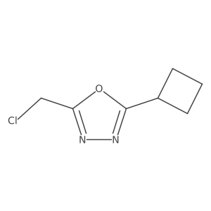 2-(Chloromethyl)-5-cyclobutyl-1,3,4-oxadiazole结构式