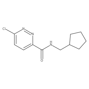 6-chloro-N-(cyclopentylmethyl)pyridazine-3-carboxamide结构式