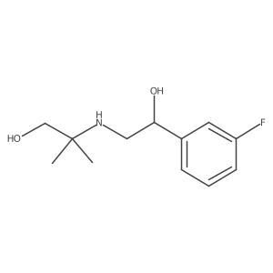 2-{[2-(3-Fluorophenyl)-2-hydroxyethyl]amino}-2-methylpropan-1-ol Structure