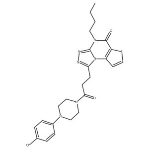 4-butyl-1-(3-(4-(4-chlorophenyl)piperazin-1-yl)-3-oxopropyl)thieno[2,3-e][1,2,4]triazolo[4,3-a]pyrimidin-5(4H)-one Structure