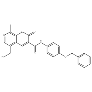 N-[4-(benzyloxy)phenyl]-5-(hydroxymethyl)-8-methyl-2-oxo-2H-pyrano[2,3-c]pyridine-3-carboxamide Structure