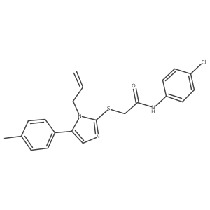 2-((1-allyl-5-(p-tolyl)-1H-imidazol-2-yl)thio)-N-(4-chlorophenyl)acetamide Structure