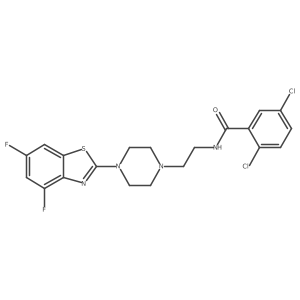2,5-Dichloro-N-[2-[4-(4,6-difluoro-2-benzothiazolyl)-1-piperazinyl]ethyl]benzamide结构式