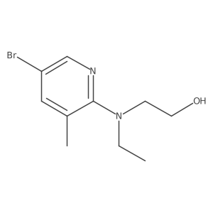2-[(5-Bromo-3-methyl-2-pyridinyl)(ethyl)amino]-1-ethanol Structure