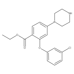 Ethyl 2-(3-chlorophenoxy)-4-piperazin-1-ylbenzoate Structure