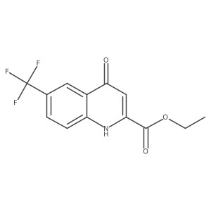 Ethyl 4-hydroxy-6-(trifluoromethyl)quinoline-2-carboxylate结构式