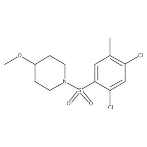 1-((2,4-Dichloro-5-methylphenyl)sulfonyl)-4-methoxypiperidine结构式
