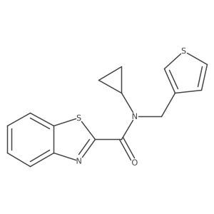 N-cyclopropyl-N-(thiophen-3-ylmethyl)benzo[d]thiazole-2-carboxamide结构式