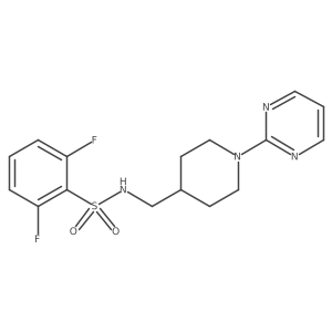 2,6-difluoro-N-((1-(pyrimidin-2-yl)piperidin-4-yl)methyl)benzenesulfonamide Structure