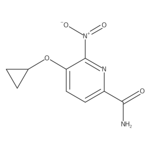5-Cyclopropoxy-6-nitropicolinamide结构式