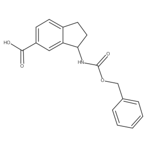 3-{[(benzyloxy)carbonyl]amino}-2,3-dihydro-1H-indene-5-carboxylic acid结构式