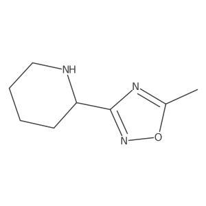 2-(5-Methyl-1,2,4-oxadiazol-3-yl)piperidine结构式