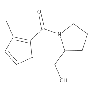 (2-(Hydroxymethyl)pyrrolidin-1-yl)(3-methylthiophen-2-yl)methanone结构式