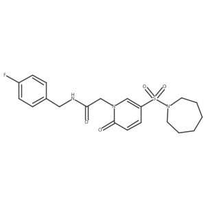 2-(5-(azepan-1-ylsulfonyl)-2-oxopyridin-1(2H)-yl)-N-(4-fluorobenzyl)acetamide Structure