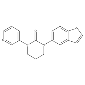 1-Benzo[b]thiophen-5-yl-3-pyridin-3-yltetrahydropyrimidin-2-one Structure