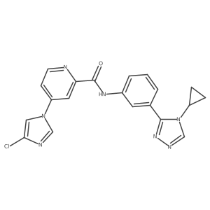 4-(4-chloro-1H-imidazol-1-yl)-N-(3-(4-cyclopropyl-4H-1,2,4-triazol-3-yl)phenyl)picolinamide Structure