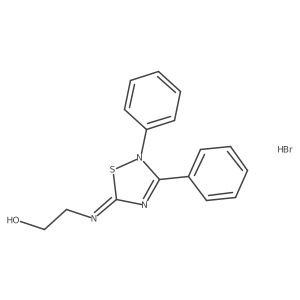 2-[(2,3-Diphenyl-1,2,4-thiadiazol-5(2H)-ylidene)amino]ethanol hydrobromide Structure