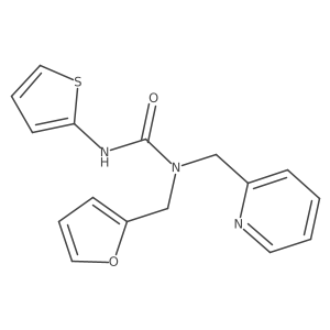 1-(Furan-2-ylmethyl)-1-(pyridin-2-ylmethyl)-3-(thiophen-2-yl)urea Structure