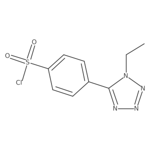 4-(1-ethyl-1H-1,2,3,4-tetrazol-5-yl)benzene-1-sulfonyl chloride结构式