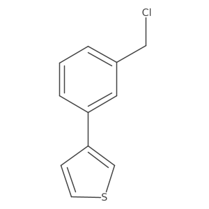 3-(3-(Chloromethyl)phenyl)thiophene结构式