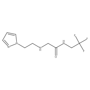 2-((2-(1h-Pyrazol-1-yl)ethyl)amino)-N-(2,2,2-trifluoroethyl)acetamide结构式