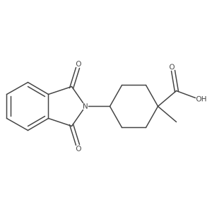 4-(1,3-Dioxoisoindolin-2-yl)-1-methylcyclohexanecarboxylic acid结构式