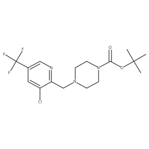 4-(3-Chloro-5-trifluoromethyl-pyridin-2-ylmethyl)-piperazine-1-carboxylic acid tert-butyl ester Structure