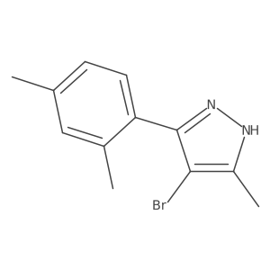 4-bromo-3-(2,4-dimethylphenyl)-5-methyl-1H-pyrazole结构式